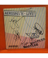 Aerosmith signed lp Bootleg Live, 5 members, Original, Vintage, Great Gifts - €142,81 EUR