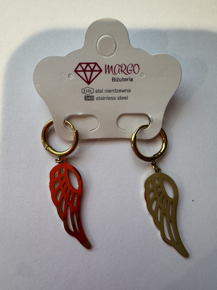 Margo women earrings -stainless steel -WINGS - $20.00