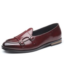Large Size 48 Men Loafers Classic Business Dress Shoes Fashion Retro Double Buck - £44.64 GBP