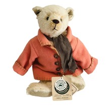 BOYDS Bears Maris G Pattington 10&quot; Retired 92001-04 Pink Salmon Wool Coat - $31.14