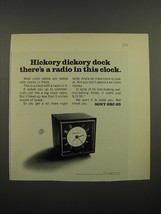 1968 Sony 6RC-23 Clock Radio Ad - Hickory Dickory Dock there's a radio - $18.49