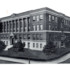 Brockton Massachusetts High School Postcard Vintage B&amp;W Stamped Unposted - $13.45