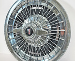  ONE UNKNOWN VINTAGE OLDSMOBILE 15&quot; WIRE HUBCAP / WHEEL COVER WITH SPINN... - £70.76 GBP