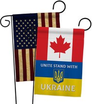 Canada Stand With Ukraine Garden Flags Pack Cause 13 X18.5 Double-Sided House Ba - £23.12 GBP