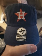 Houston Astros Logo 47 Brand MLB Baseball Navy Blue Franchise Fitted Cap Med - £21.66 GBP