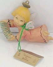 Vintage Fontanini Roman Depose Italy Angel Christmas Ornament W/ Tags - $14.84