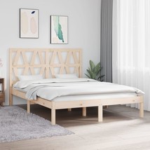 Bed Frame Solid Wood Pine 150x200 cm King Size - £79.56 GBP