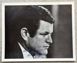 Young Senator Edward Ted Kennedy MA Signed Photo 8x10 Black White No COA - £55.12 GBP