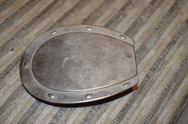 Vintage Horseshoe Shaped Silver Plated Belt Buckle, unusual, Western - £21.18 GBP