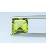 PERIDOT GEM SQUARE CUT LIME GREEN PAKISTAN GENUINE GEMSTONE NATURAL CUSH... - $4.90