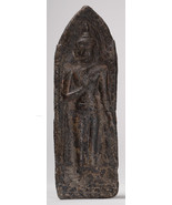 Votive - Ancien Thai Style Bronze Protection Bouddha Votive Panneau - 17... - $295.88