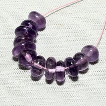 12pcs Natural Amethyst Rondelle Beads Loose Gemstone 11.85cts Size 6mm To 7mm - £3.13 GBP