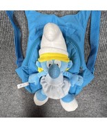 Smurfette Backpack Blue 3D Plush 13x10 Peyo Smurf 2008 School Play Kids ... - $21.56