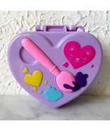 Polly Pocket Art Studio Compact Purple Heart Shape - 2021 Mattel - $9.45