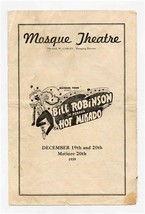 Mike Todd Presents Bill Robinson in Hot Mikado Program Mosque Theatre 1939 - £93.38 GBP