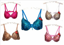 VKVR Cheetah Print Bras Sizes 34-42 C-D Cup Leopard Cat Animal Prints NWT  - £27.64 GBP