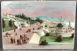 1905 Lake View Terrace Lewis &amp; Clark Centennial Portland Oregon Silver Postcard - £4.70 GBP