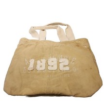 Vtg Abercrombie &amp; Fitch Tote Hobo Bag Ragged Worn New York EST. 1892 Tan Denim   - £13.23 GBP