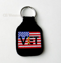 Patriotic Usa Flag Us Vietnam Veteran Embroidered Key Ring 2.75 X 3.75 - £4.28 GBP