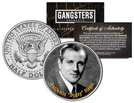 BENJAMIN BUGSY SIEGEL Jewish Gangster JFK Kennedy Half Dollar US Coloriz... - £6.81 GBP