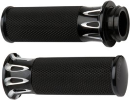 Arlen Ness Cable Style Fusion Series Grips Black Deep Cut 07-317 - £95.88 GBP