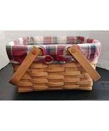 Longaberger Double Handle 12” X 12” Square Gathering Basket w/Protector ... - €46,55 EUR