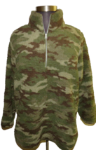 Plus Size 2X Terra &amp; Sky Camouflage Sherpa Pullover Jacket, Pockets, NWT - $19.99