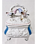 Antique Victorian Porcelain German Early Fairing Dresser 2 Love Birds Ne... - $64.35