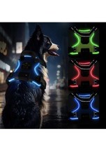 Light Up Dog Harness - No Pull Lighted Dog Harness Rechargeable Size Small - £15.95 GBP
