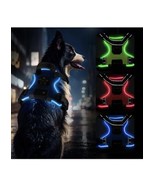 Light Up Dog Harness - No Pull Lighted Dog Harness Rechargeable Size Small - £15.52 GBP