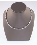 7.00ct t.w. Gorgeous CZ Necklace Set In Rhodium Plated Sterling, 16&quot; - $3,972.46 MXN
