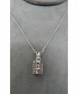 Sterling Wish Prayer Box Pendant Necklace 18” IBB Designer 5.56 Grams Cr... - $564.31 MXN