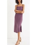 NWT Brand New MADEWELL Apron Slip Dress In Faded Eggplant Size 8 - £77.06 GBP