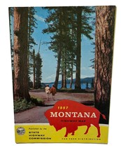 Montana State Highway Map Vintage 1957 Commission Jumbo - £10.97 GBP