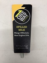 1 ONE WAY Brewing Spilled Milk Mango Milkshake IPA Beer Tap Handle Longmeadow MA - £11.79 GBP