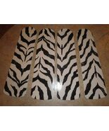 CUSTOM ~ TEXTURED ZEBRA JUNGLE SAFARI ANIMAL PRINT CEILING FAN with LIGH... - $2,204.92 MXN