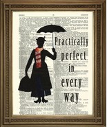 MARY POPPINS PRINT: Practically Perfect in Every Way - £6.32 GBP