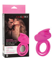 Silicone Rechargeable Dual Clit Flicker Enhancer - Pink - £33.82 GBP+