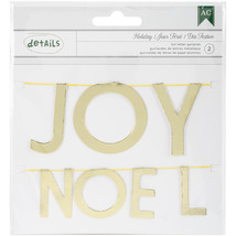 Holiday Details Foil Mi Word Garlands Gold Joy Noel - $16.76