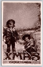 RPPC Xmas Chirstmas Geetings Davidson Bros Real Photograph DB Postcard G15 - £7.99 GBP