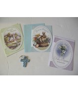 Spanish Religious Easter Greeting Cards Set of 3 with Cross Keyring - £6.96 GBP