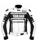 WHITE PETRONAS MOTORCYCLE LEATHER RACING JACKET - €127,71 EUR