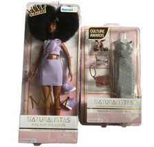 Naturalistas Pixie Puff Collection Peety 11” Fashion Doll Glamour Pack Set of 2 - £29.90 GBP