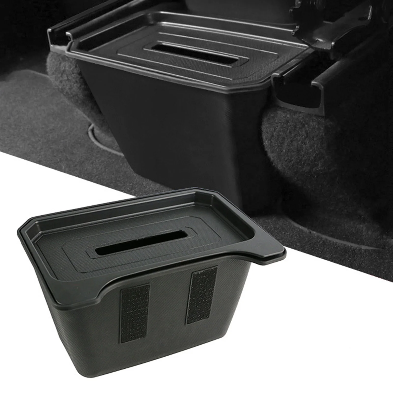 Car Under Seat Storage Box Bin for Tesla Model Y - Easy Installation Rear Seat - £29.80 GBP