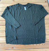 New York &amp; company NWT women’s v Neck pocket sweater Size XL green B1 - $12.30