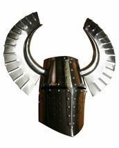 Medieval Knight Templar Crusader Knight Armour Large Helmet with Metal Wings-... - £93.77 GBP