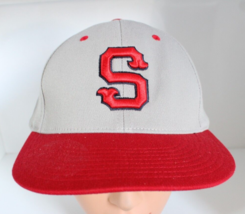 Richardson Pulse Flexfit Men&#39;s Gray/Red Embroidered S Baseball Hat ~L/XL~ - £8.17 GBP