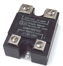 EAGLE SIGNAL 51MF1B6100 SOLID-STATE RELAY IN 3-32 VDC OUT 240VAC/10AMP - £18.18 GBP