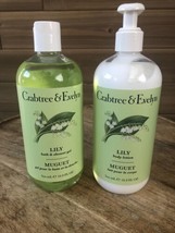 Crabtree &amp; Evelyn LILY Bath &amp; Shower Gel And body lotion Set 16.9 oz Each - £51.43 GBP