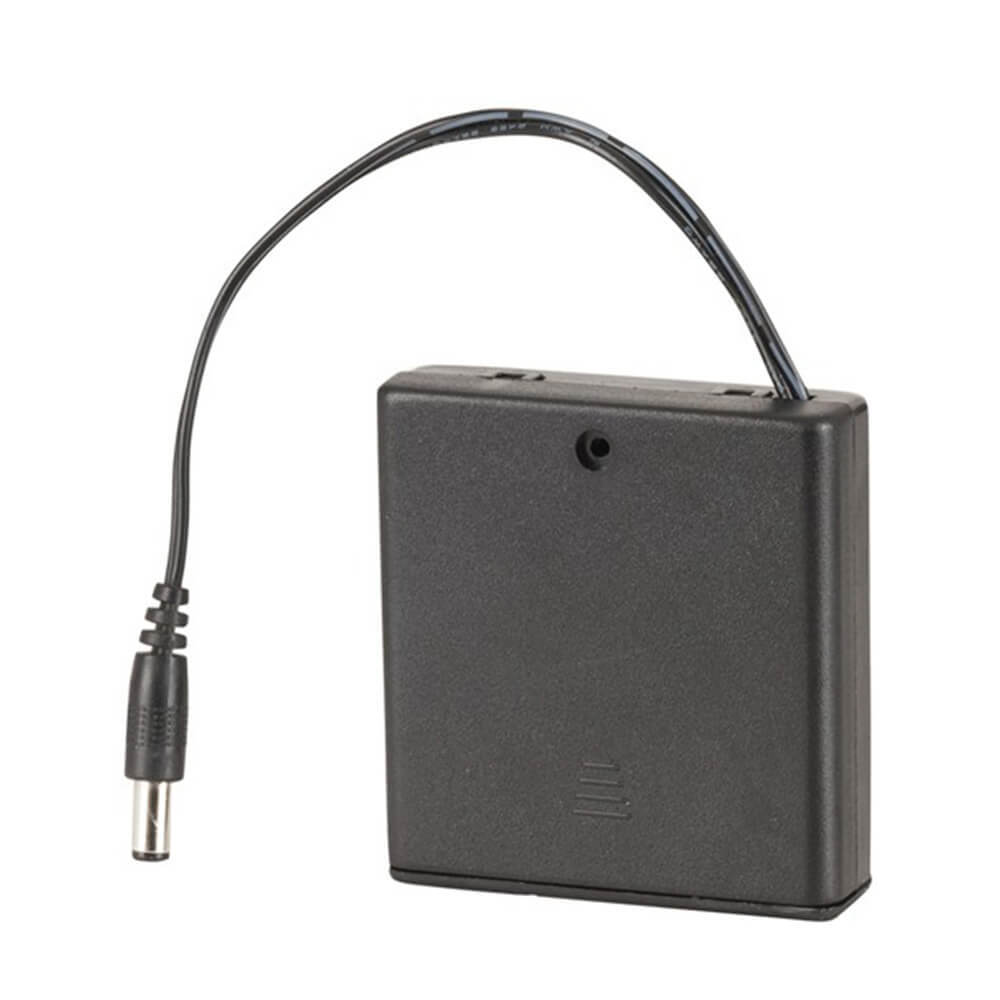 Switched Battery Enclosure with 2.1mm DC Plug (4xAA) - $19.14